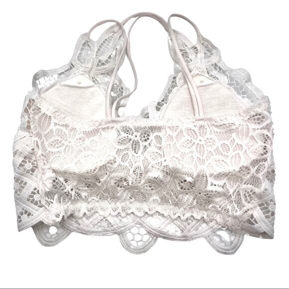 NWOT - WHITE BRALETTE unbranded Boho-inspired bralette white - Picture 11 of 13